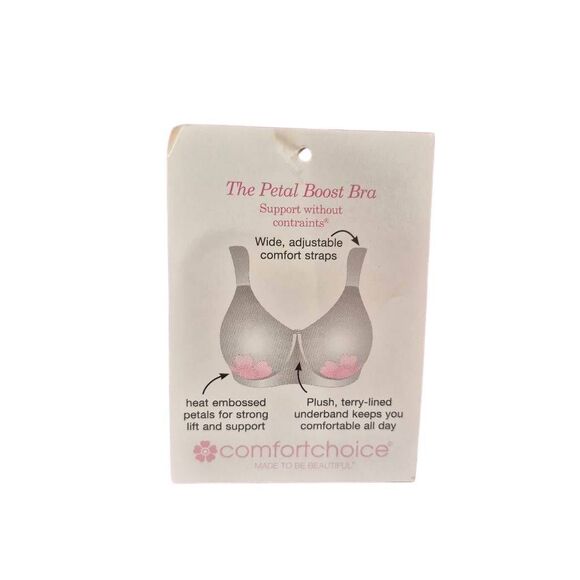 Comfort Choice Women's Hot Pink Nylon/Spandex Petal Boost Bra NEW NWT - Picture 6 of 8